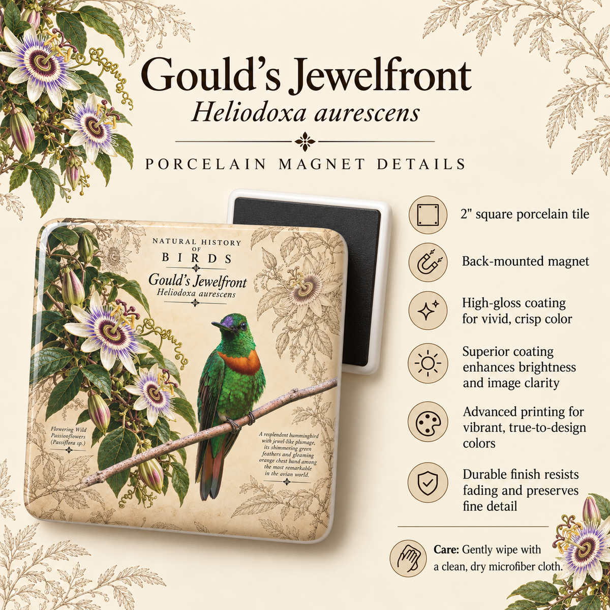 Gould's Jewelfrontlet Porcelain Magnet