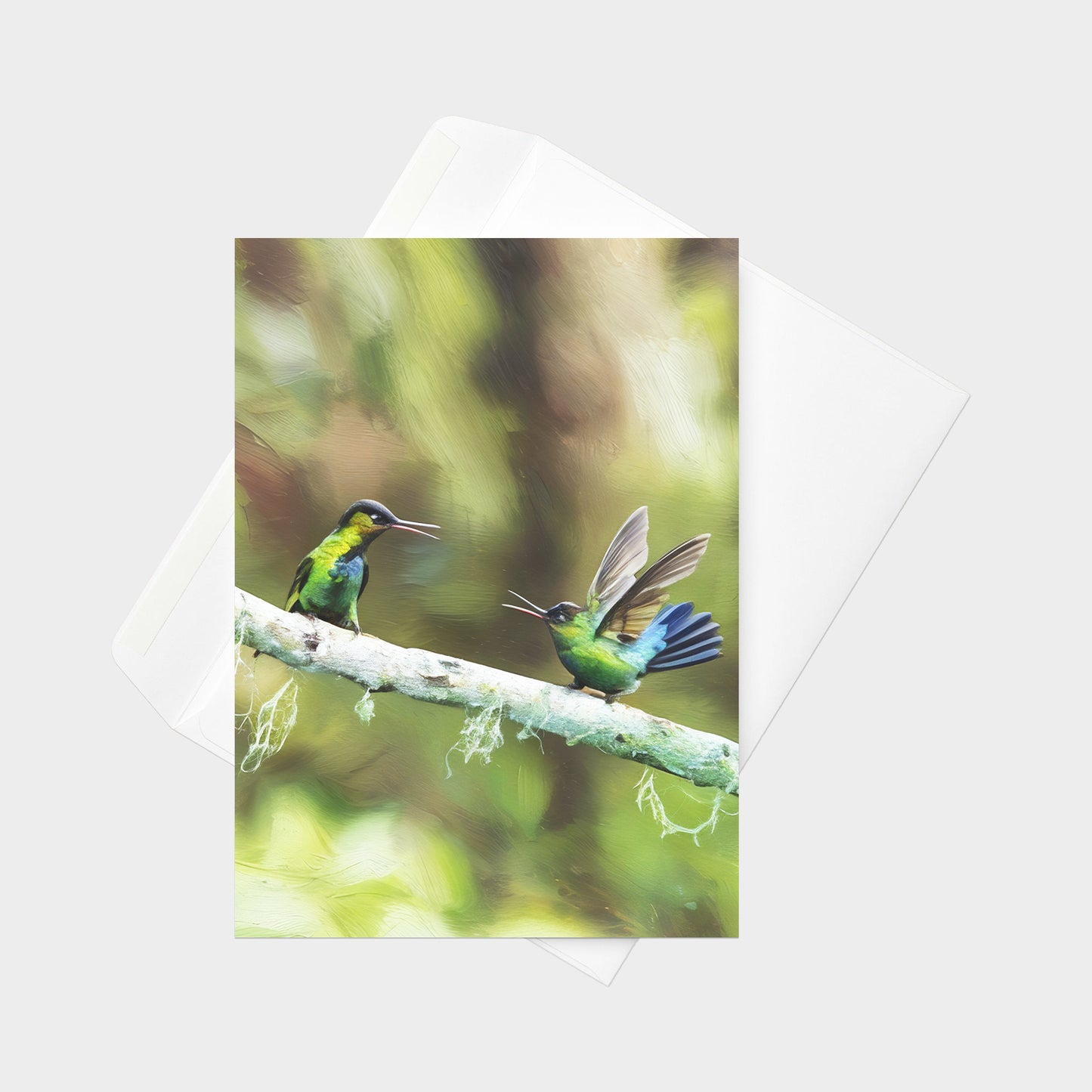 Fiery-throated Hummingbird | 5x7 Note Card