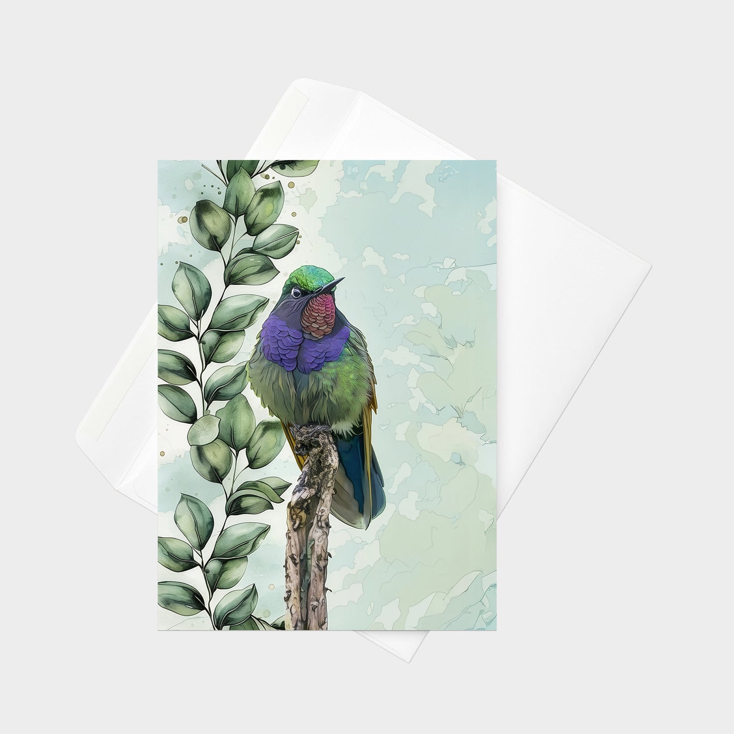 Garnet-throated Hummingbird | 5x7 Note Card