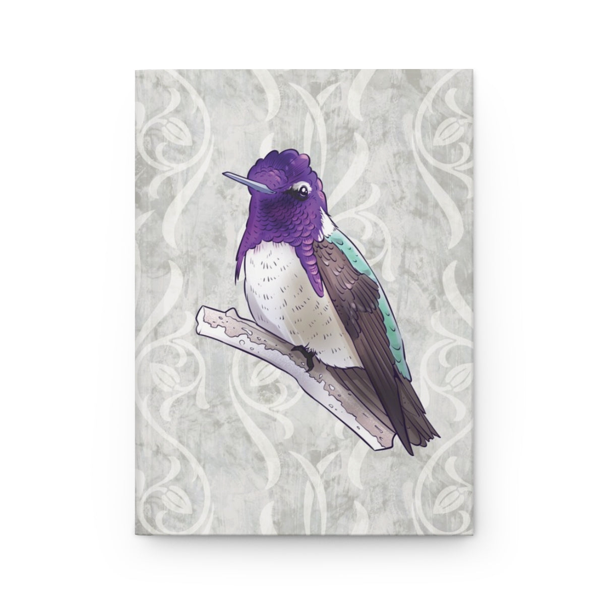 Costa’s Hummingbird hardcover journal with wraparound hummingbird artwork