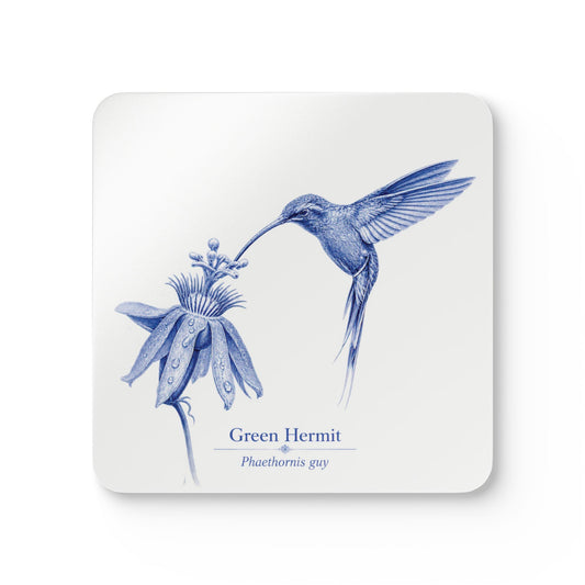 Green Hermit Blue Delft Cork Coaster Set