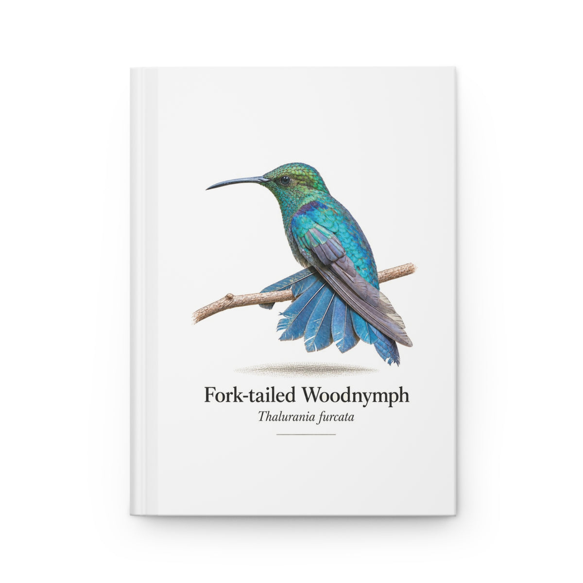 Fork-tailed Woodnymph Hardcover Journal