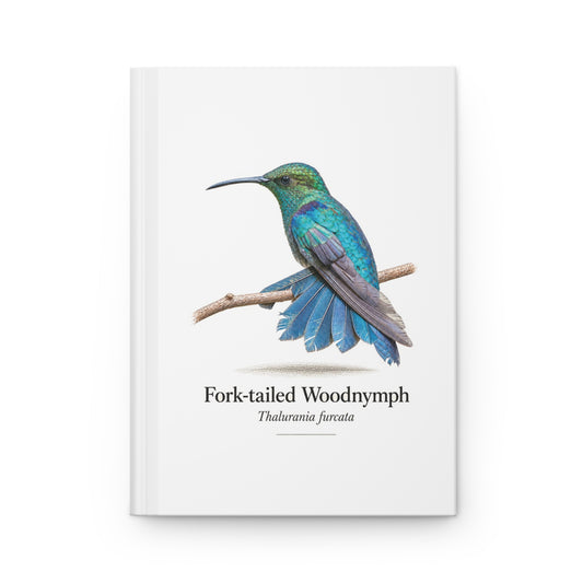 Fork-tailed Woodnymph Hardcover Journal