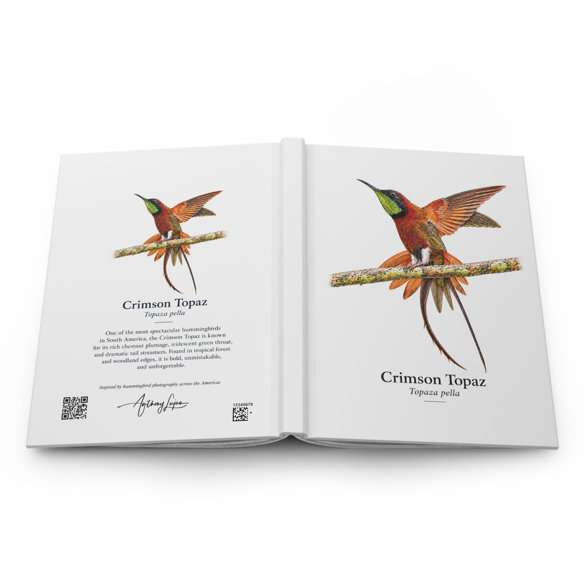 Crimson Topaz Hardcover Journal