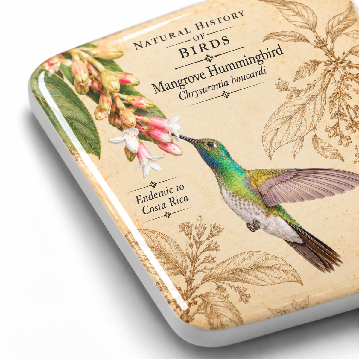 Mangrove Hummingbird Porcelain Magnet
