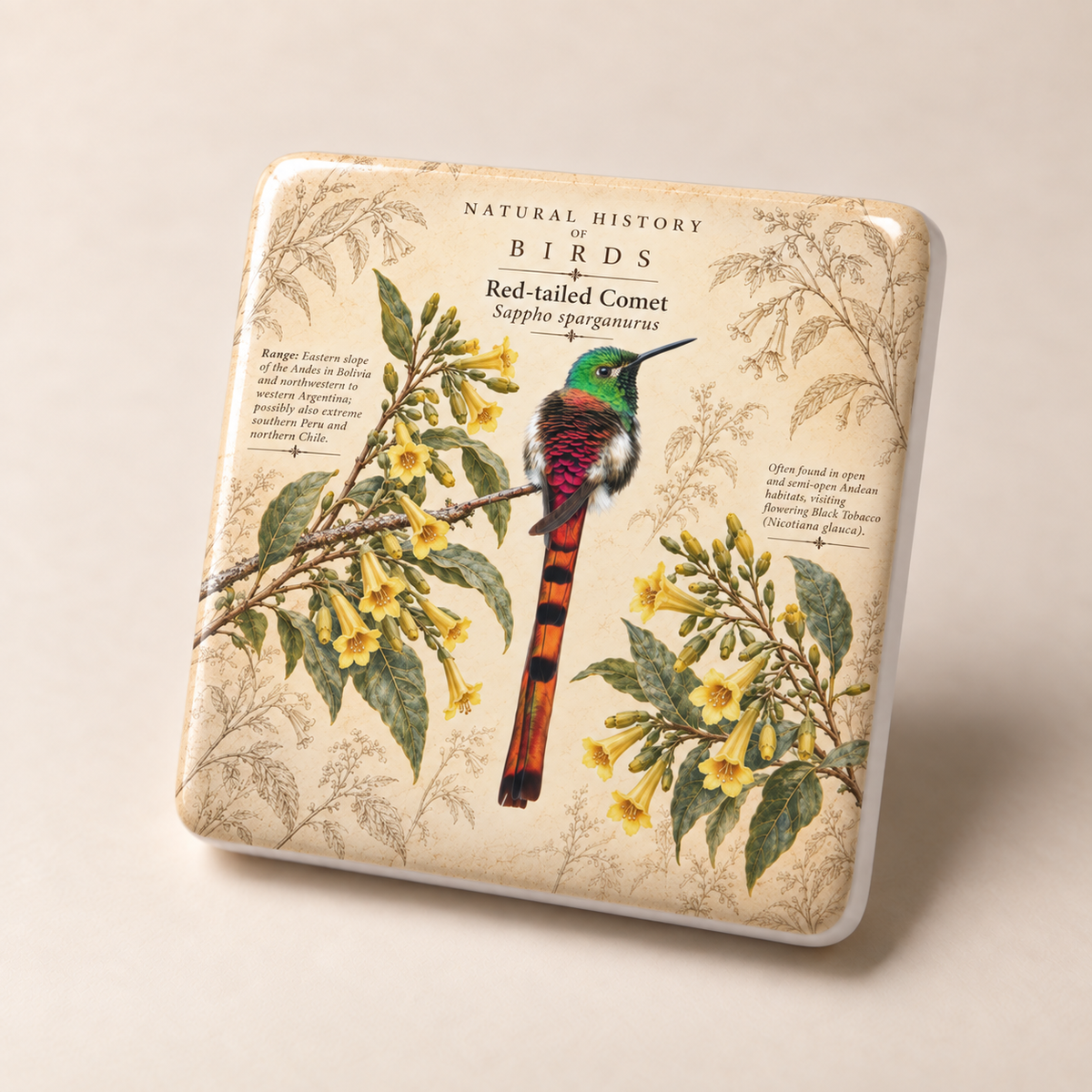 Red-tailed Comet Porcelain Magnet