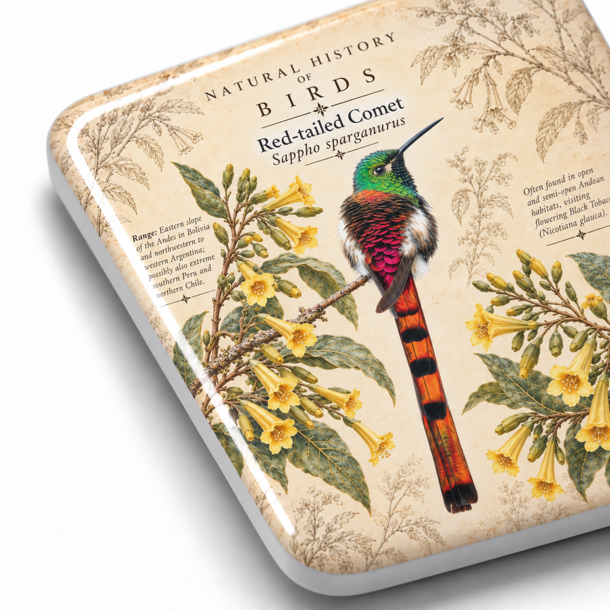Red-tailed Comet Porcelain Magnet