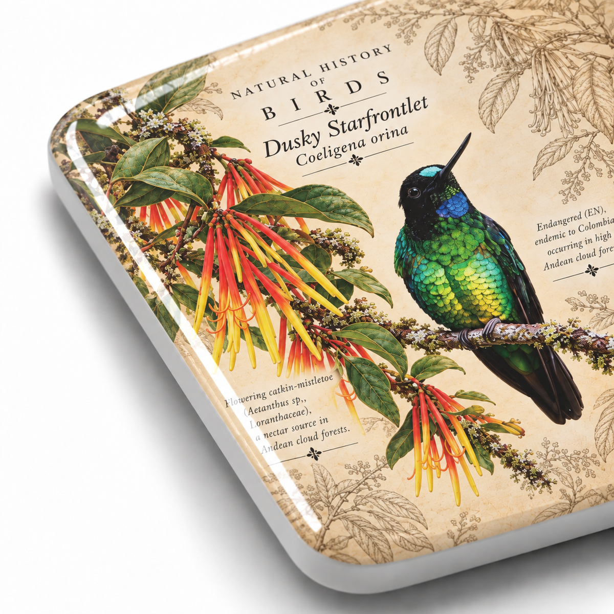 Dusky Starfrontlet Porcelain Magnet
