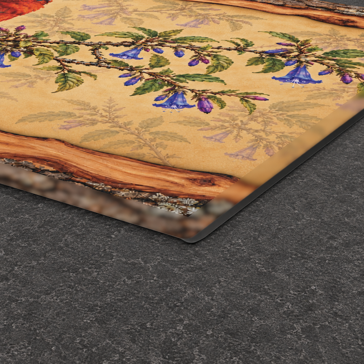 Juan Fernández Firecrown Glass Cutting Board with Juan Bueno Tree