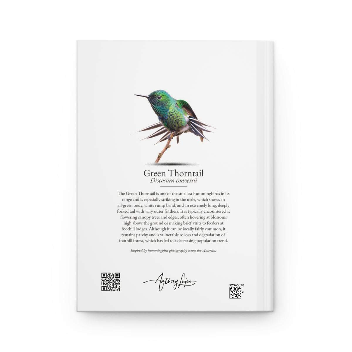Green Thorntail Hardcover Journal