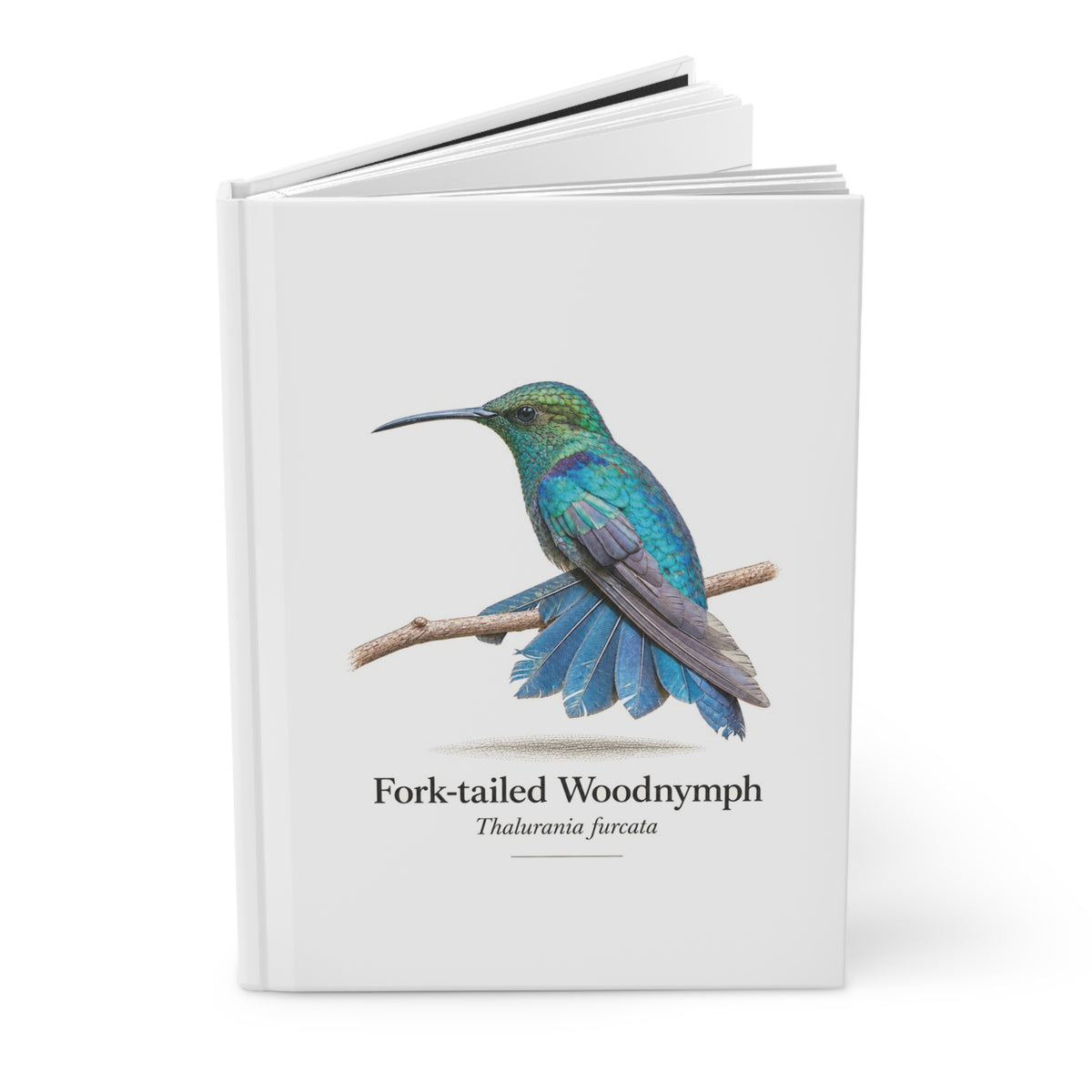 Fork-tailed Woodnymph Hardcover Journal