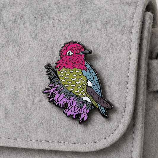 Anna's Hummingbird enamel pin by Anthony Lujan