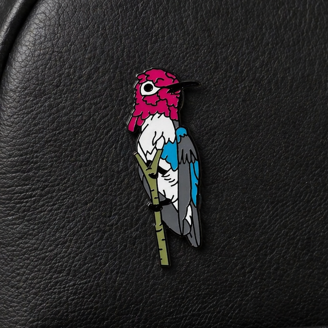 Bee Hummingbird enamel pin by Anthony Lujan