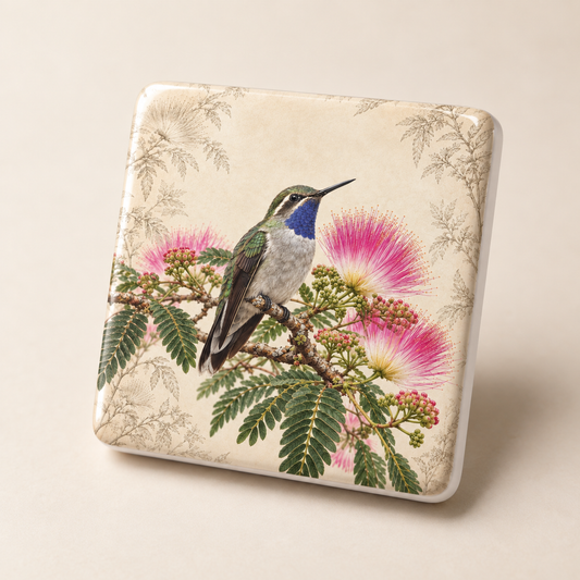 Blue-throated Mountain-gem Porcelain Magnet