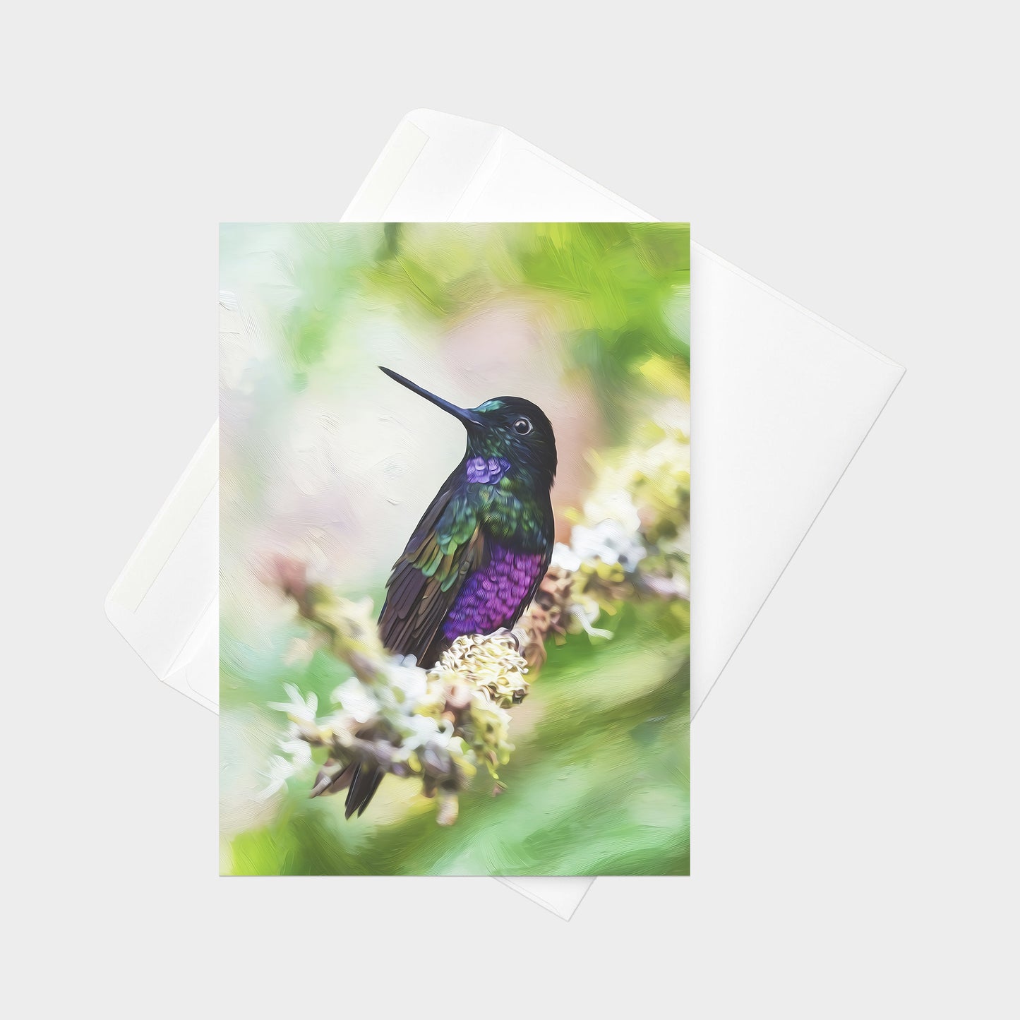 Blue-throated Starfrontlet | 5x7 Note Card