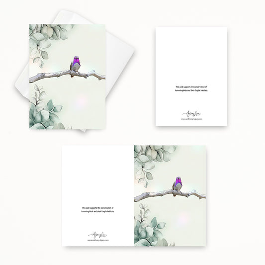 Costa's Hummingbird | 5x7 Note Card