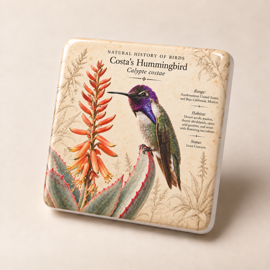 Costa's Hummingbird Porcelain Magnet