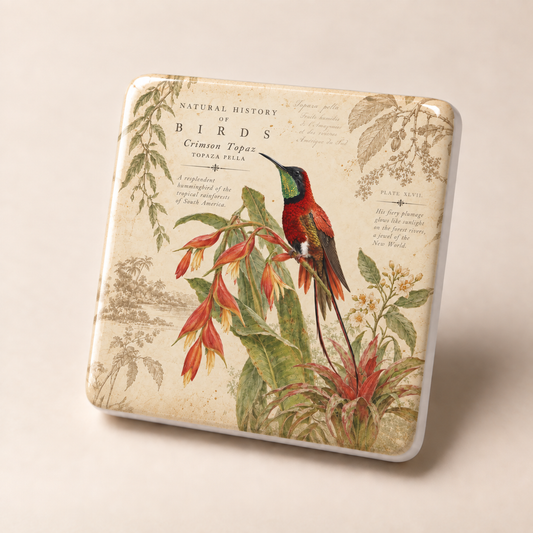 Crimson Topaz Porcelain Magnet