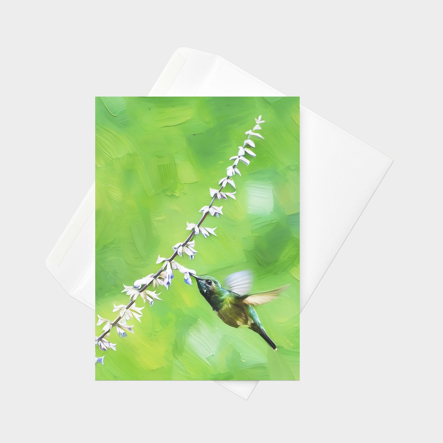 Emerald-chinned Hummingbird | 5x7 Note Card