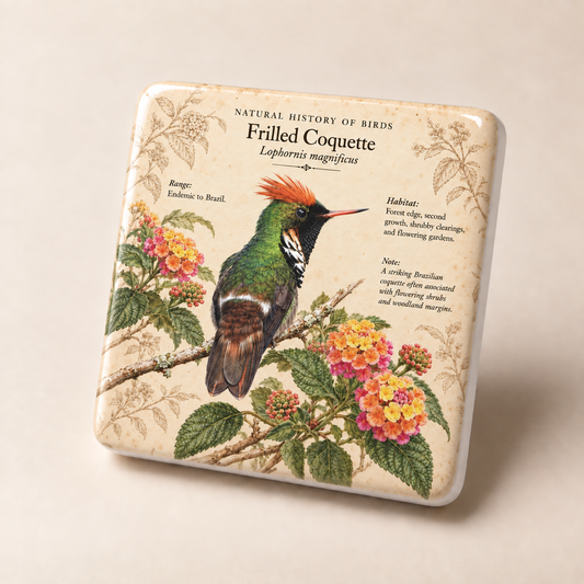 Frilled Coquette Porcelain Magnet