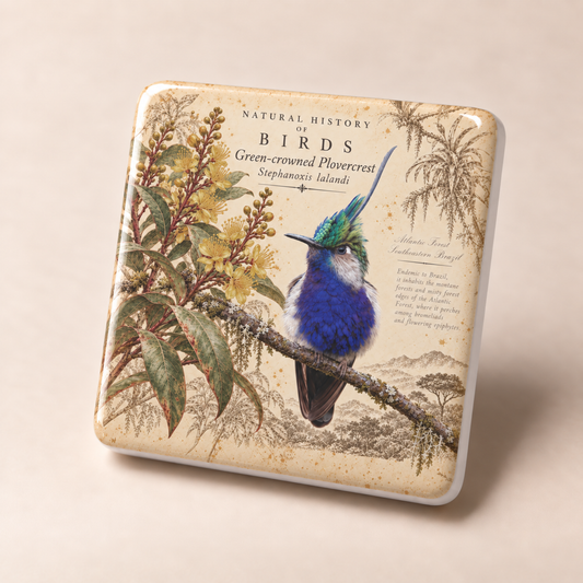 Green-crowned Plovercrest Porcelain Magnet