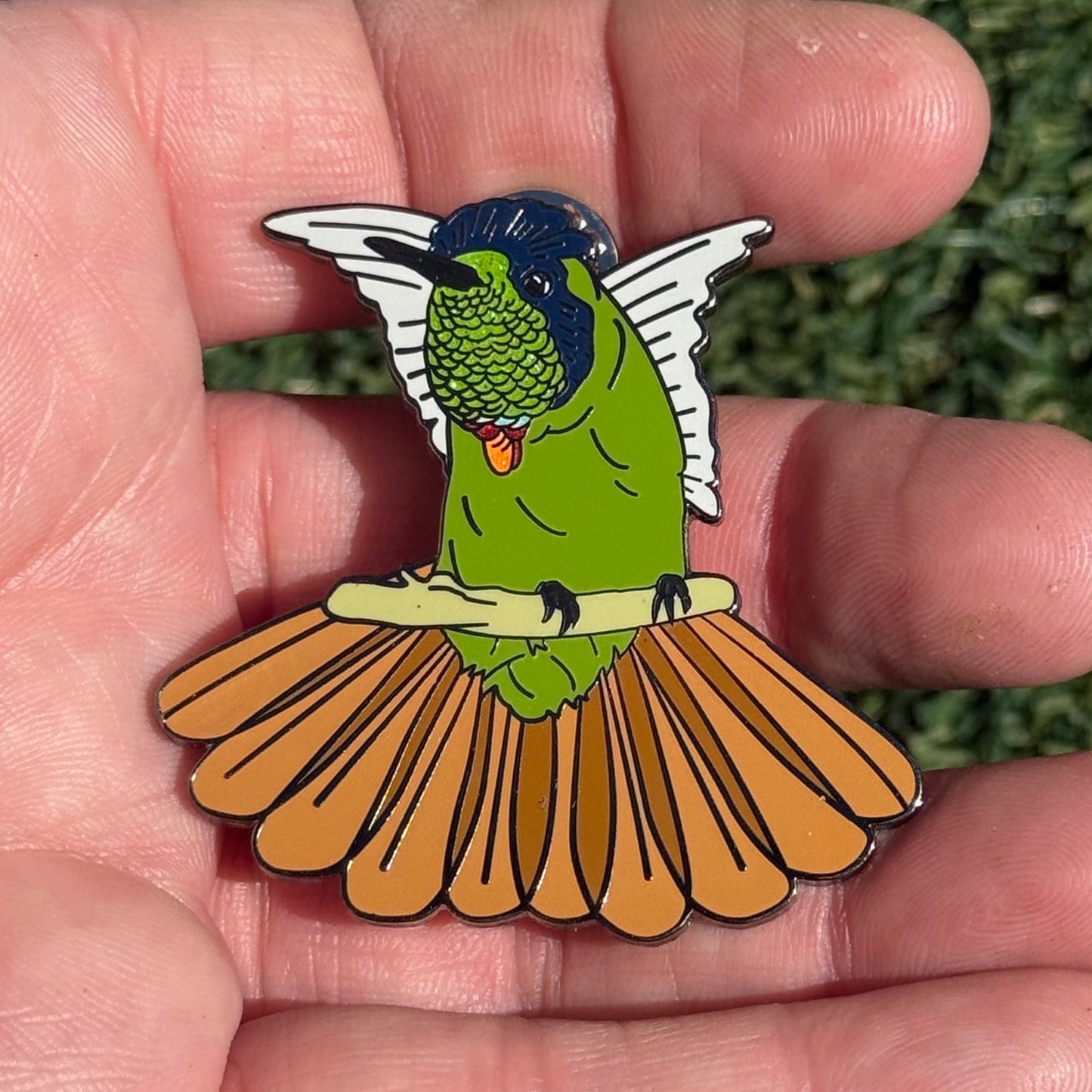 Hooded Visorbearer pin in hand