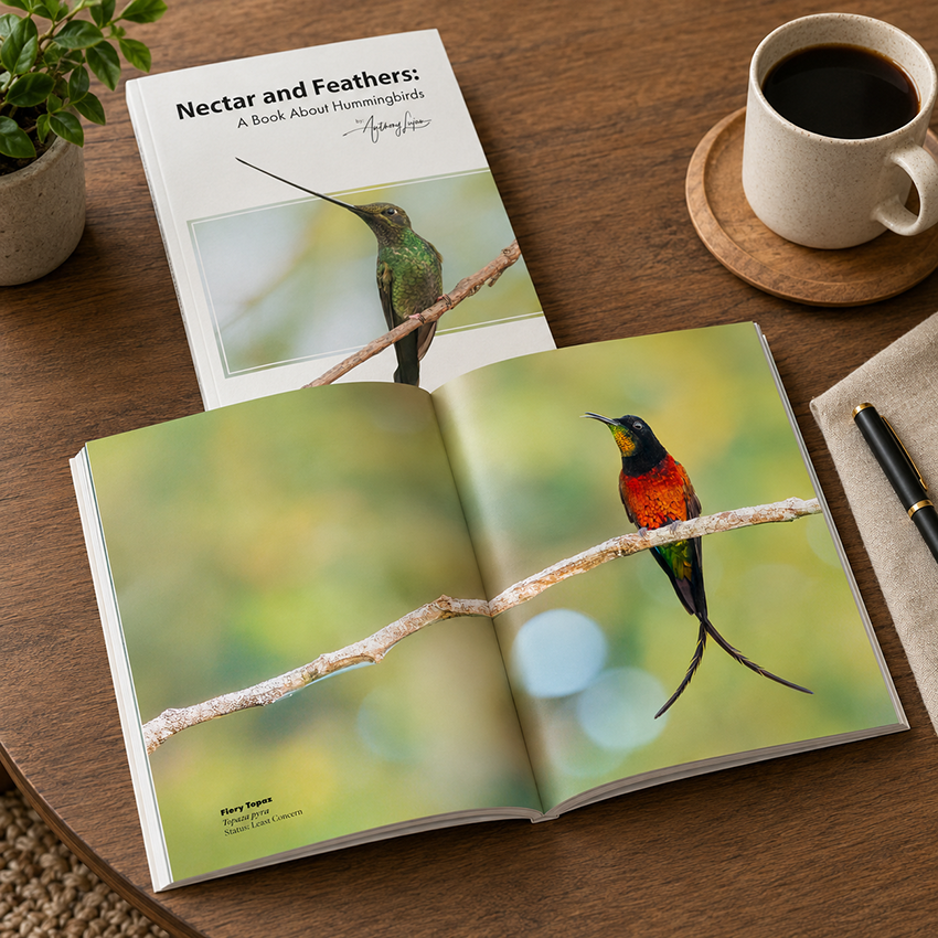 Nectar and Feathers - A Book About Hummingbirds - Hardcover