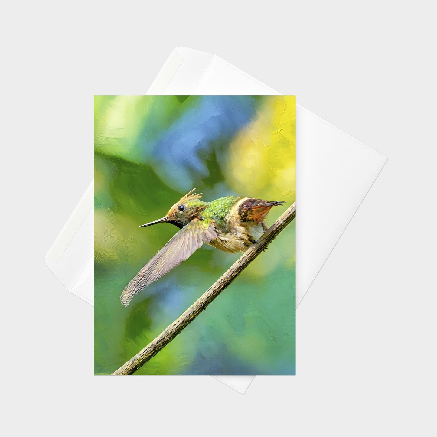 Short-crested Coquette | 5x7 Note Card