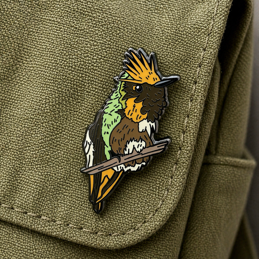 Short-crested Coquette enamel pin