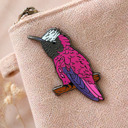 Snowcap Hummingbird enamel pin