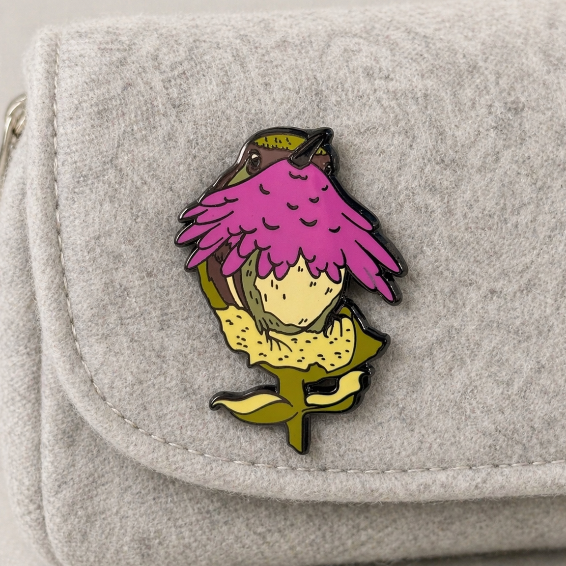 Wine-throated Hummingbird enamel pin
