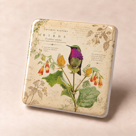 Wine-throated Hummingbird Porcelain Magnet