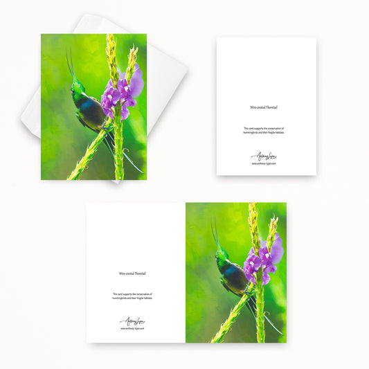 Wire-crested Thorntail | 5x7 Note Card